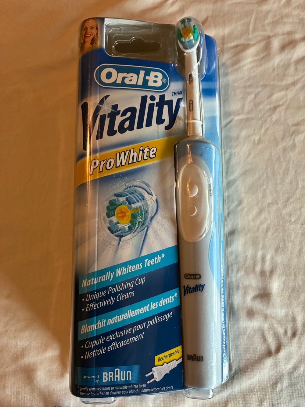 Oral‑B Vitality ProWhite Electric Toothbrush — White/Blue new in package